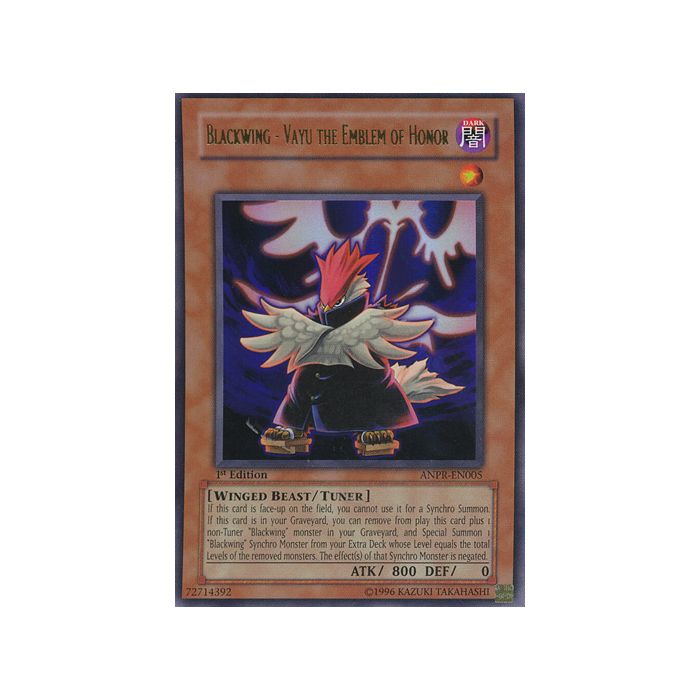 Blackwing Vayu The Emblem Of Honor Ultra Rare