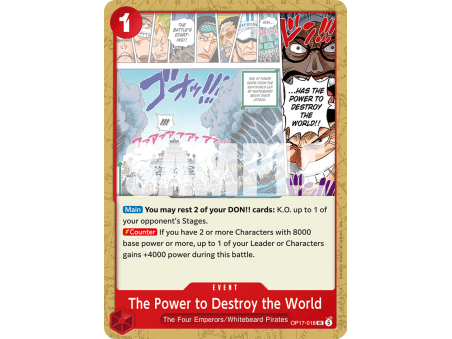 The Power to Destroy the World UC