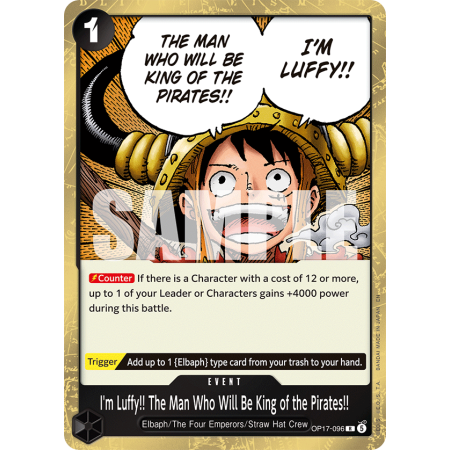 I'm Luffy!! The Man Who Will Be King of the Pirates!! R