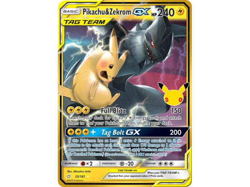 Pikachu & Zekrom-GX (Rare Holo GX) - Classic Collection