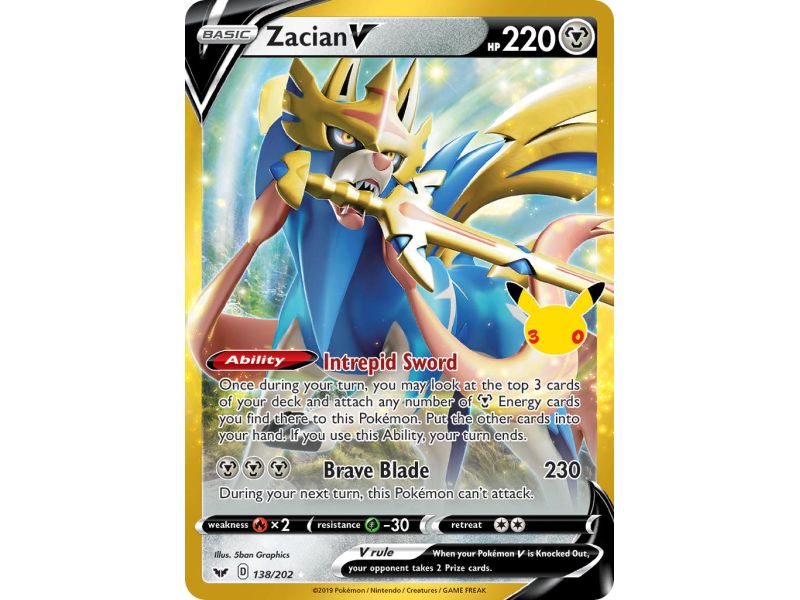Zacian V (Holo Rare V) - Classic Collection