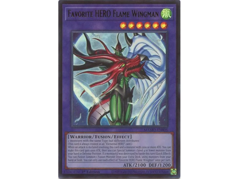 Favorite HERO Flame Wingman MAMO-005 | Magnificent Monsters | ProCards México