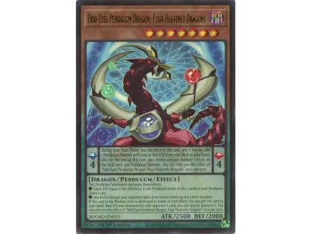 Odd-Eyes Pendulum Dragon, Four Heavenly Dragons MAMO-013 | Magnificent Monsters | ProCards México