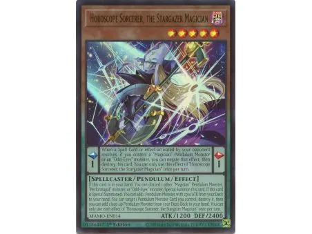 Horoscope Sorcerer, the Stargazer Magician MAMO-014 | Magnificent Monsters | ProCards México