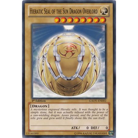 Hieratic Seal of the Sun Dragon Overlord 