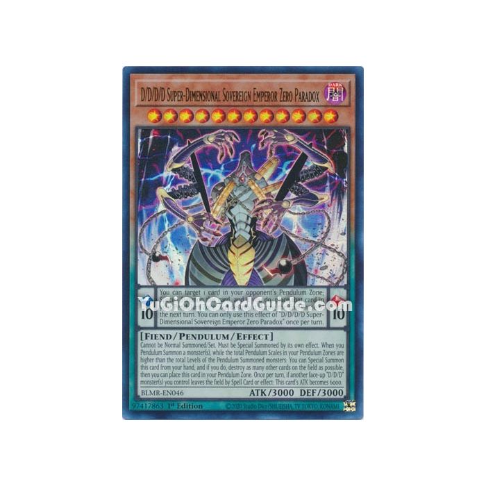 D/D/D/D Super-Dimensional Sovereign Emperor Zero Paradox (Ultra Rare)