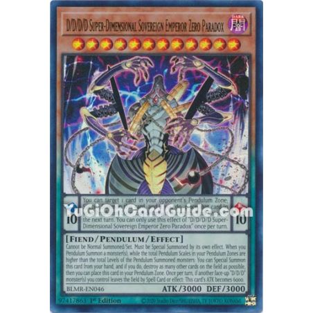 D/D/D/D Super-Dimensional Sovereign Emperor Zero Paradox (Ultra Rare)