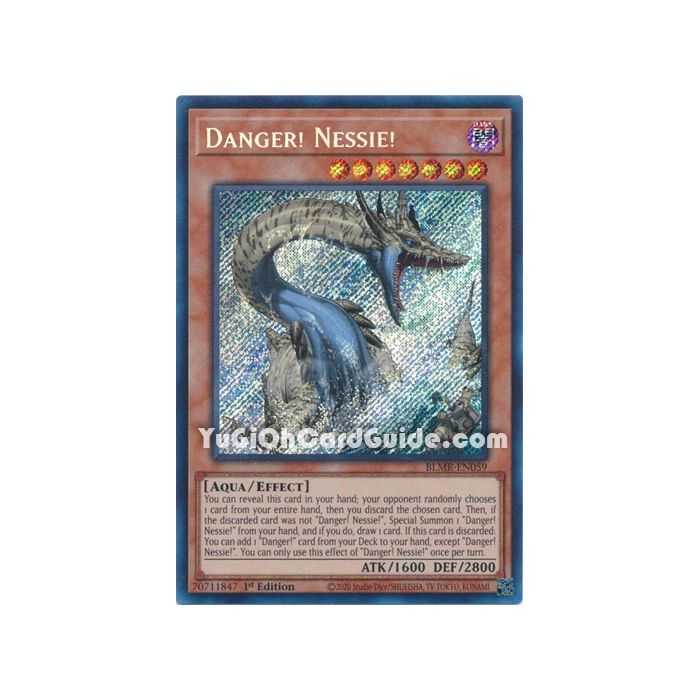 DANGER! NESSIE! 1st Edition Secret Rare BLMR-EN059 Yu-Gi-Oh! Card - MINT
