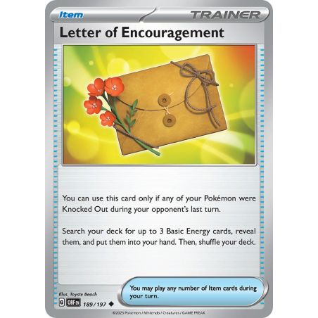 Letter of Encouragement - Reverse