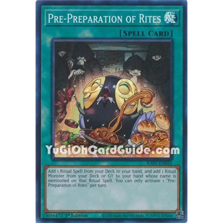 Pre-Preparation of Rites (Prismatic Collector Rare)
