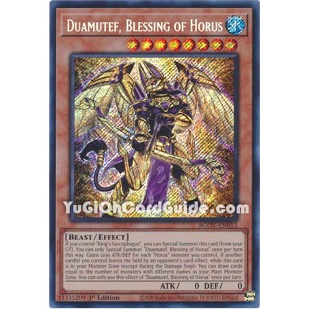 Duamutef, Blessing of Horus (Quarte Century Secret Rare)