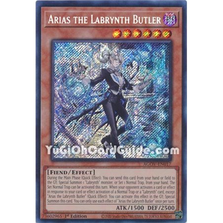 Arias the Labrynth Butler (Quarter Century Secret Rare)
