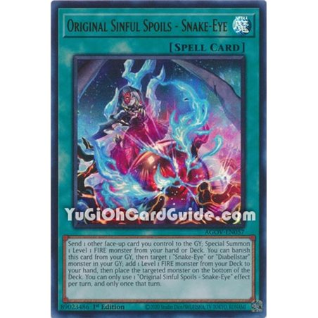 Original Sinful Spoils - Snake-Eye (Quarter Century Secret Rare)
