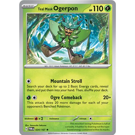 Teal Mask Ogerpon (Rare/Reverse Holofoil)