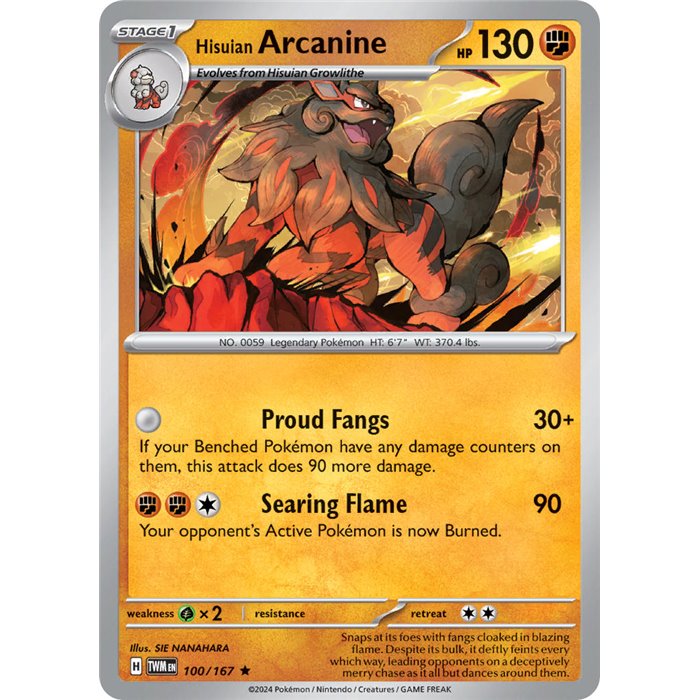 Hisuian Arcanine (Rare/Reverse Holofoil)