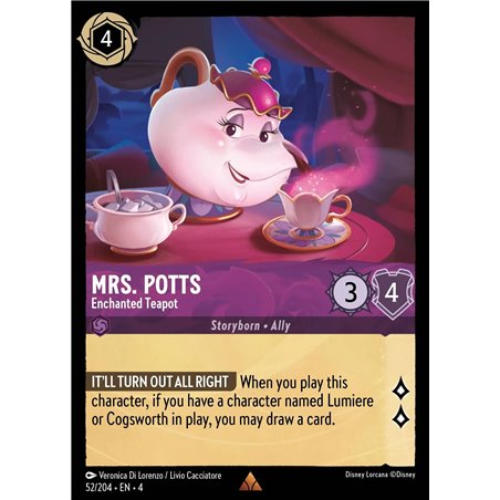 Mrs. Potts - Enchanted Teapot (Rare)