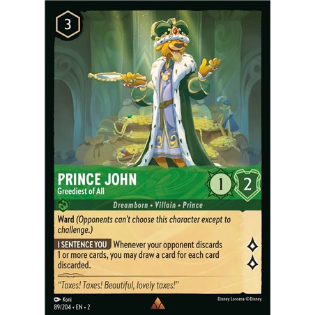 Prince John - Greediest of All (Rare)