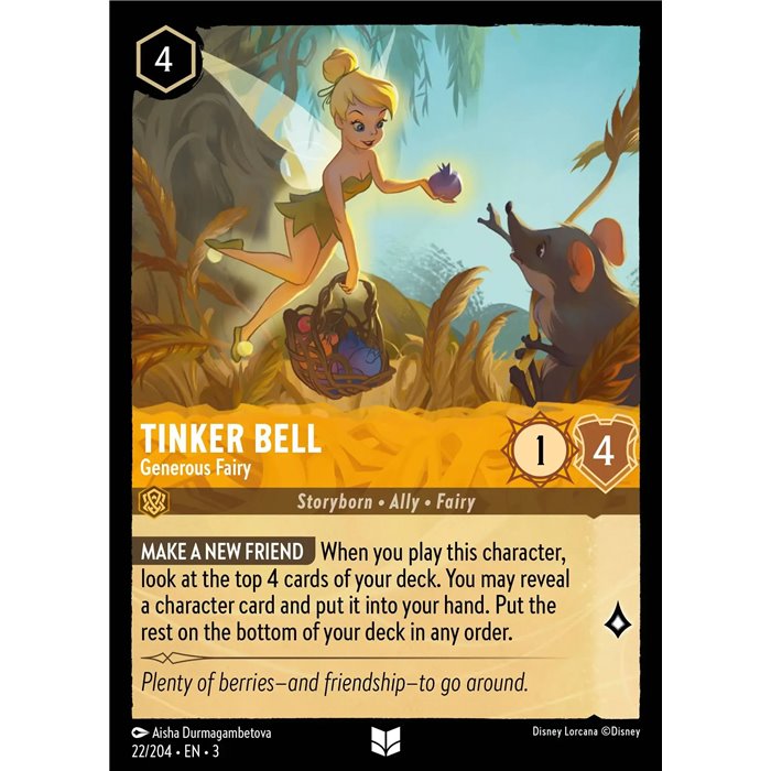 Tinker Bell - Generous Fairy (Uncommon)