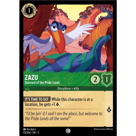 Zazu - Steward of the Pride Lands (Common)