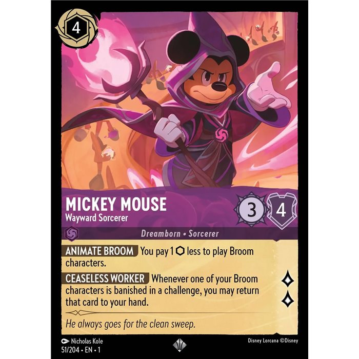 Mickey Mouse - Wayward Sorcerer (Super Rare)