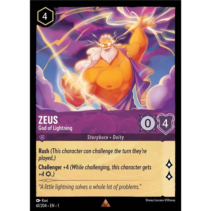 Zeus - God of Lightning (Rare)