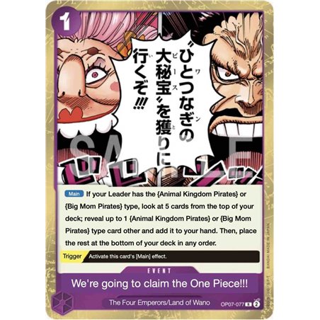 We're Going to Claim the One Piece (Rare)