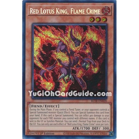 Red Lotus King, Flame Crime (Secret Rare)