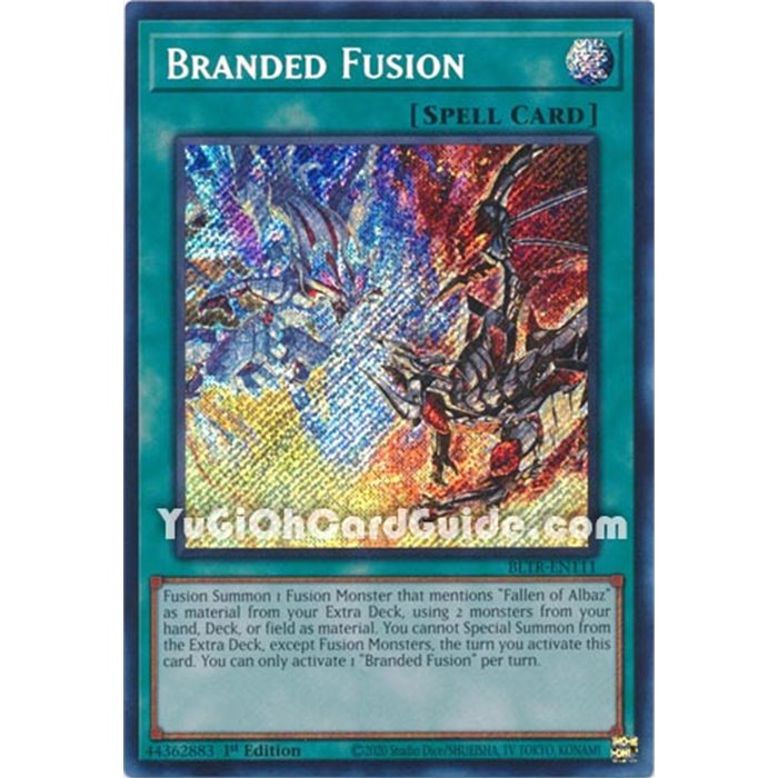 3x Branded Fusion 3x – 1st Edition Secret Rare BLTR-EN111 – Yu-Gi-Oh! Playset