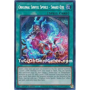 Original Sinful Spoils - Snake-Eye (Prismatic Secret Rare)