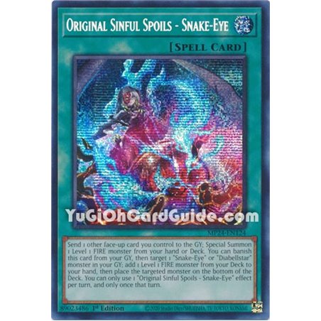 Original Sinful Spoils - Snake-Eye (Prismatic Secret Rare)