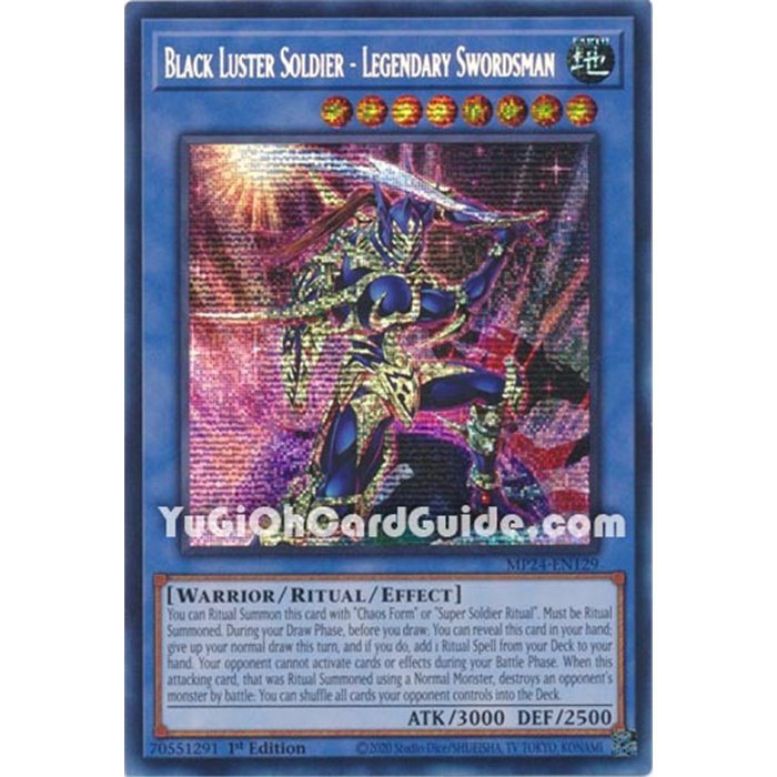 Black Luster Soldier - Legendary Swordsman (Prismatic Secret Rare)