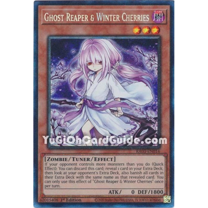 Ghost Reaper & Winter Cherries (Alternate Art) (Platinum Secret Rare)