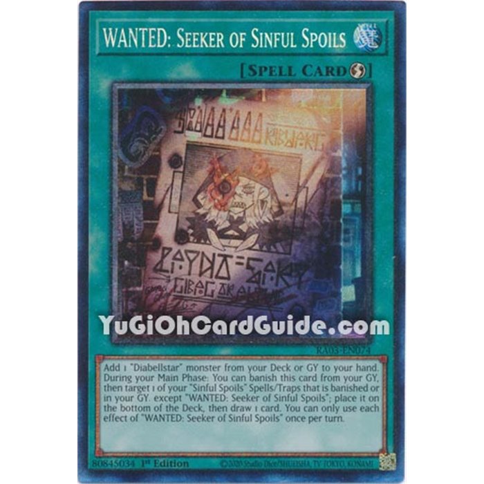 WANTED: Seeker of Sinful Spoils (Prismatic Collector Rare)