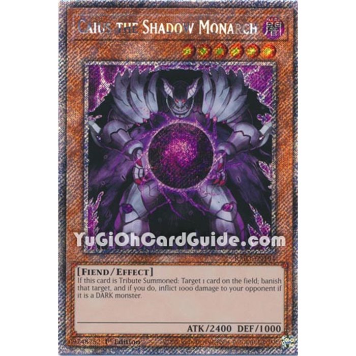 Caius the Shadow Monarch (Platinum Secret Rare)