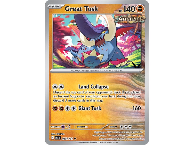 Great Tusk (Uncommon/Reverse Holofoil) Great Tusk (Uncommon/Reverse Holofoil)