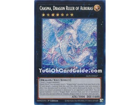 Chasma, Dragon Ruler of Auroras (Quarter Century Secret Rare)