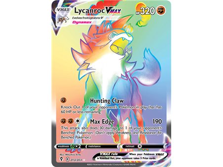 Lycanroc VMAX (Rainbow Secret Rare)