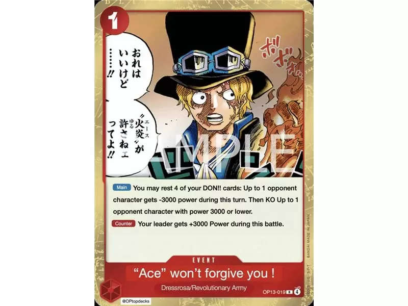 But Ace Here Said You Deserved It!! (Rare)