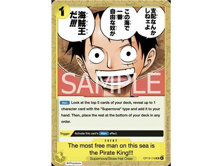 The One Who Is The Most Free Is The Pirate King!!! (Uncommon)