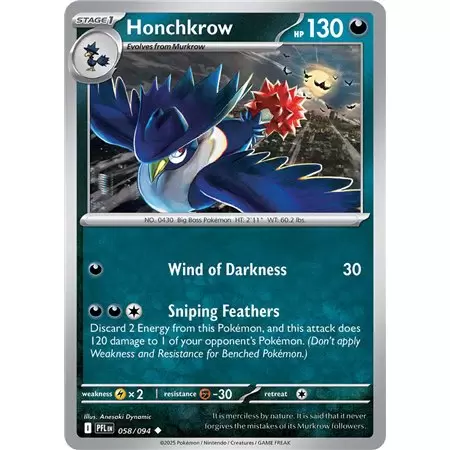 Honchkrow (Uncommon/Reverse Holofoil)