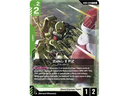 Zaku II FZ (Rare)