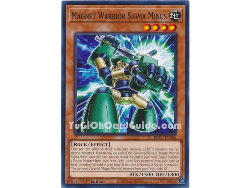 Magnet Warrior Sigma Minus (Common)