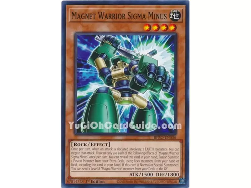Magnet Warrior Sigma Minus (Common)