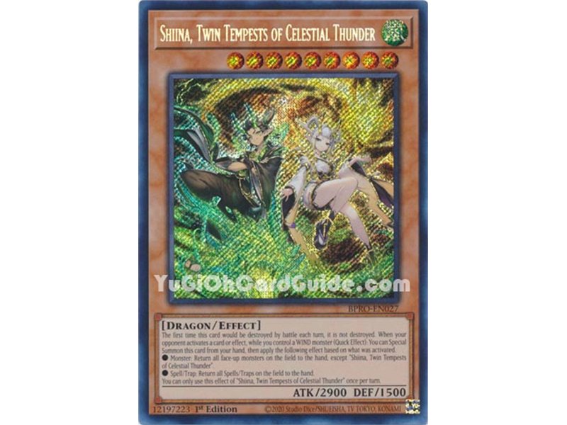 Shiina, Twin Tempests of Celestial Thunder (Secret Rare) 