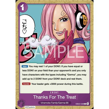 Thanks for the Treat. (Common)