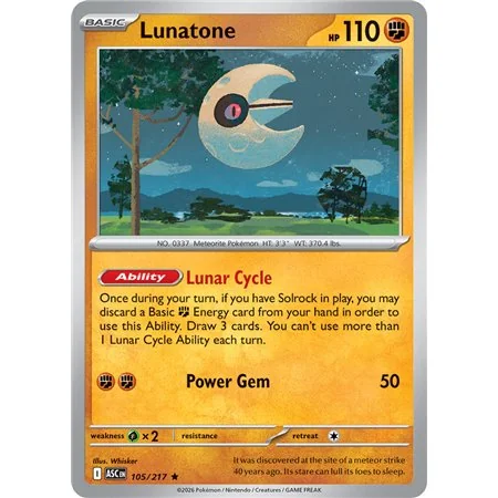 Lunatone (Rare Holofoil)