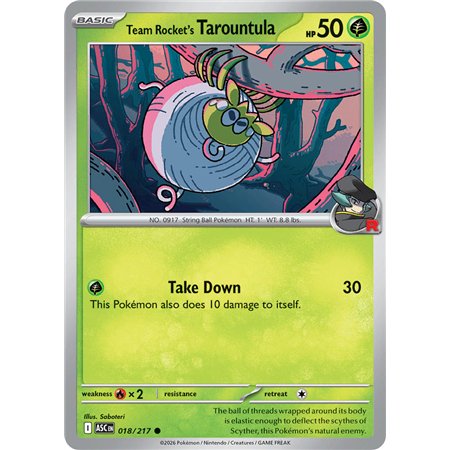 Team Rocket's Tarountula (Common/Reverse Holofoil)