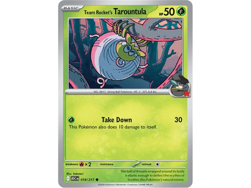 Team Rocket's Tarountula (Common/Reverse Holofoil)