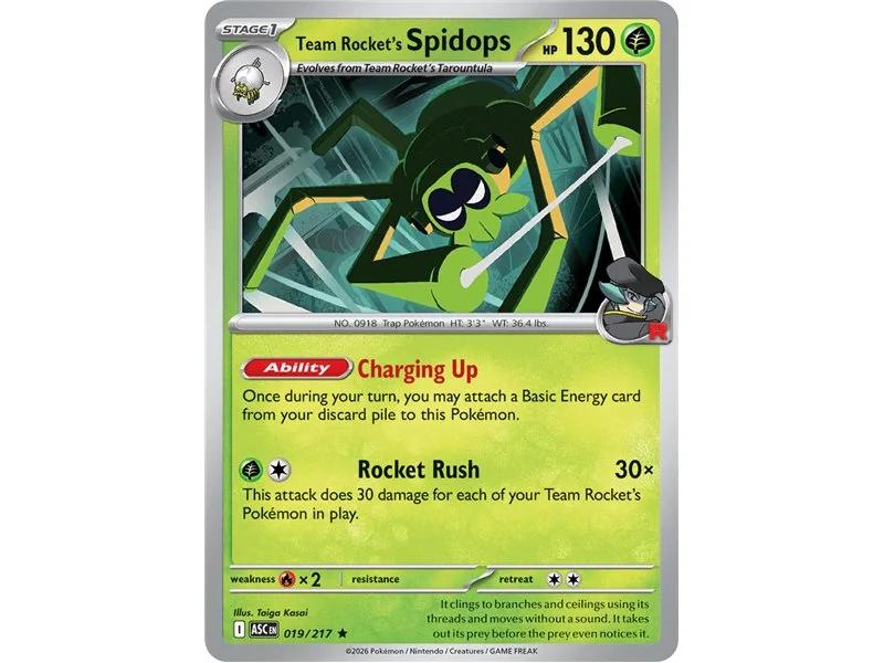 Team Rocket's Spidops (Rare/Reverse Holofoil)