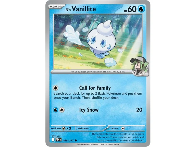 N's Vanillite (Common/Reverse Holofoil)